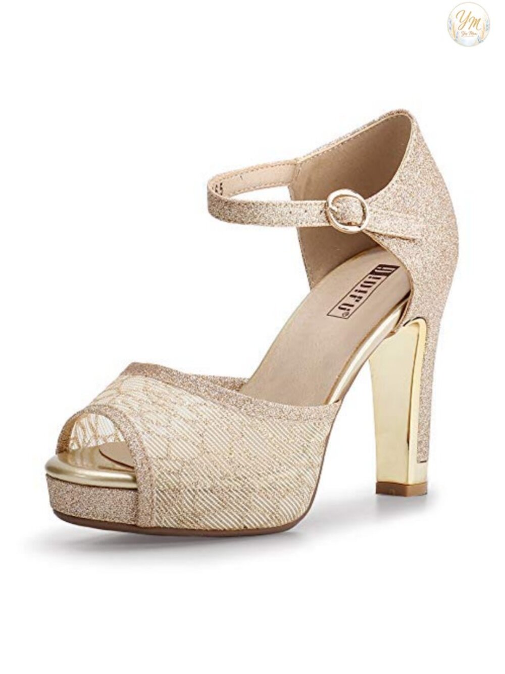 Womens Platform Peep Toe Chunky High Heels Lace Up Ankle Strap Sandals